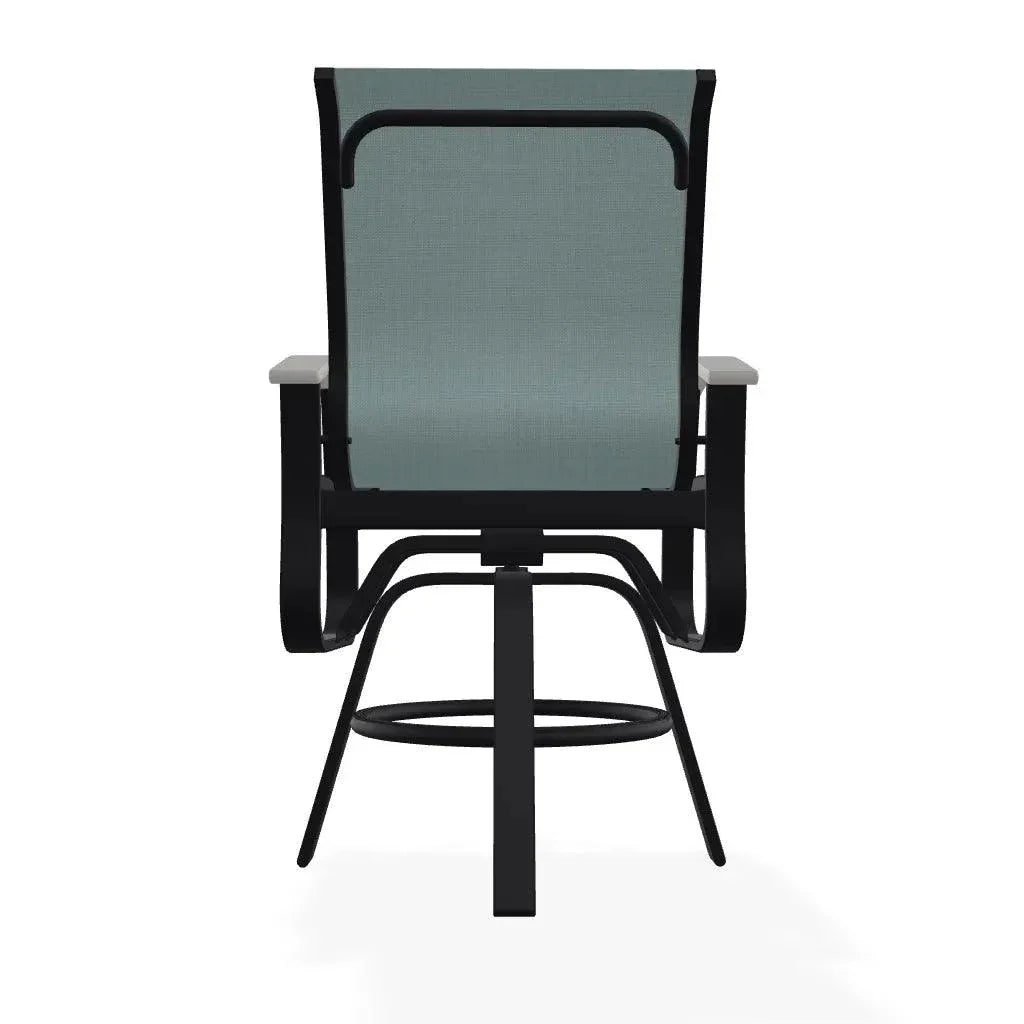 Belle Isle Hidden Motion Polymer Armed Chat Chair - LOOMLAN - Telescope - Outdoor Accent Chairs