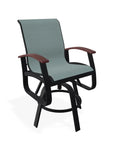 Belle Isle Hidden Motion Polymer Armed Chat Chair - LOOMLAN - Telescope - Outdoor Accent Chairs