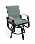 Belle Isle Hidden Motion Polymer Armed Chat Chair - LOOMLAN - Telescope - Outdoor Accent Chairs