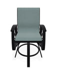 Belle Isle Hidden Motion Polymer Armed Chat Chair - LOOMLAN - Telescope - Outdoor Accent Chairs