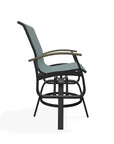 Belle Isle Hidden Motion Polymer Armed Chat Chair - LOOMLAN - Telescope - Outdoor Accent Chairs