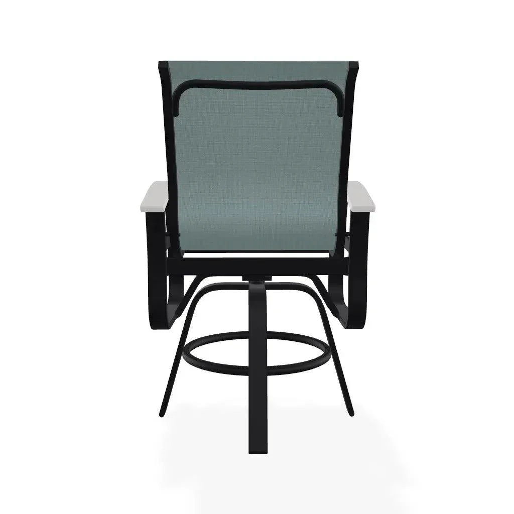 Belle Isle Hidden Motion Polymer Armed Chat Chair - LOOMLAN - Telescope - Outdoor Accent Chairs