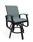 Belle Isle Hidden Motion Polymer Armed Chat Chair - LOOMLAN - Telescope - Outdoor Accent Chairs