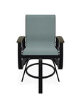 Belle Isle Hidden Motion Polymer Armed Chat Chair - LOOMLAN - Telescope - Outdoor Accent Chairs