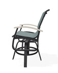 Belle Isle Hidden Motion Polymer Armed Chat Chair - LOOMLAN - Telescope - Outdoor Accent Chairs