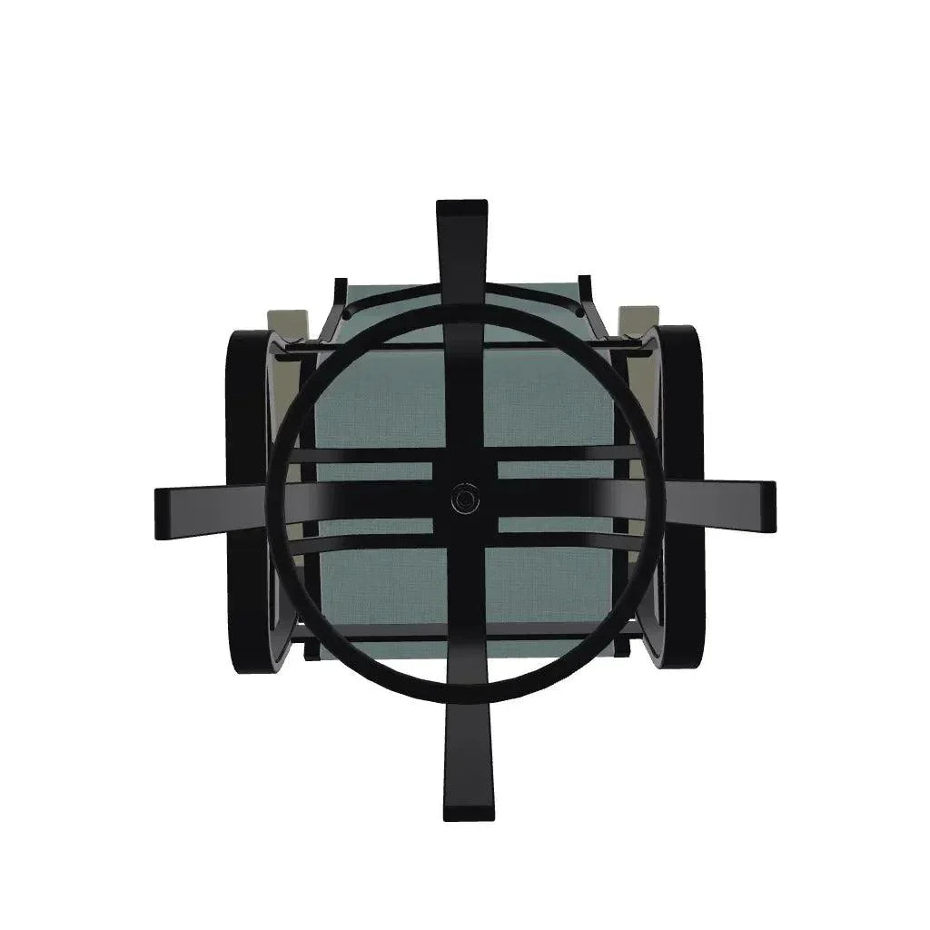 Belle Isle Hidden Motion Polymer Armed Chat Chair - LOOMLAN - Telescope - Outdoor Accent Chairs