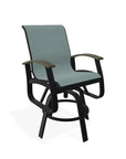 Belle Isle Hidden Motion Polymer Armed Chat Chair - LOOMLAN - Telescope - Outdoor Accent Chairs