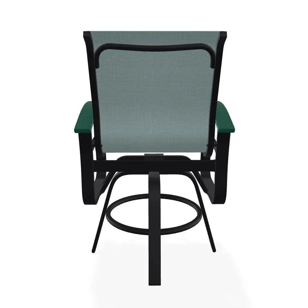 Belle Isle Hidden Motion Polymer Armed Chat Chair - LOOMLAN - Telescope - Outdoor Accent Chairs