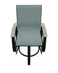 Belle Isle Hidden Motion Polymer Armed Chat Chair - LOOMLAN - Telescope - Outdoor Accent Chairs