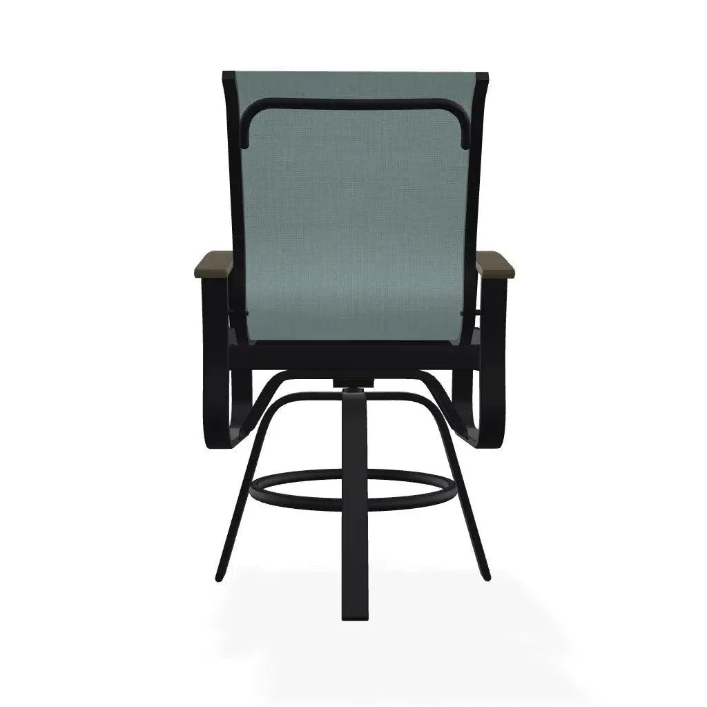 Belle Isle Hidden Motion Polymer Armed Chat Chair - LOOMLAN - Telescope - Outdoor Accent Chairs