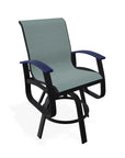 Belle Isle Hidden Motion Polymer Armed Chat Chair - LOOMLAN - Telescope - Outdoor Accent Chairs