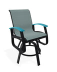Belle Isle Hidden Motion Polymer Armed Chat Chair - LOOMLAN - Telescope - Outdoor Accent Chairs