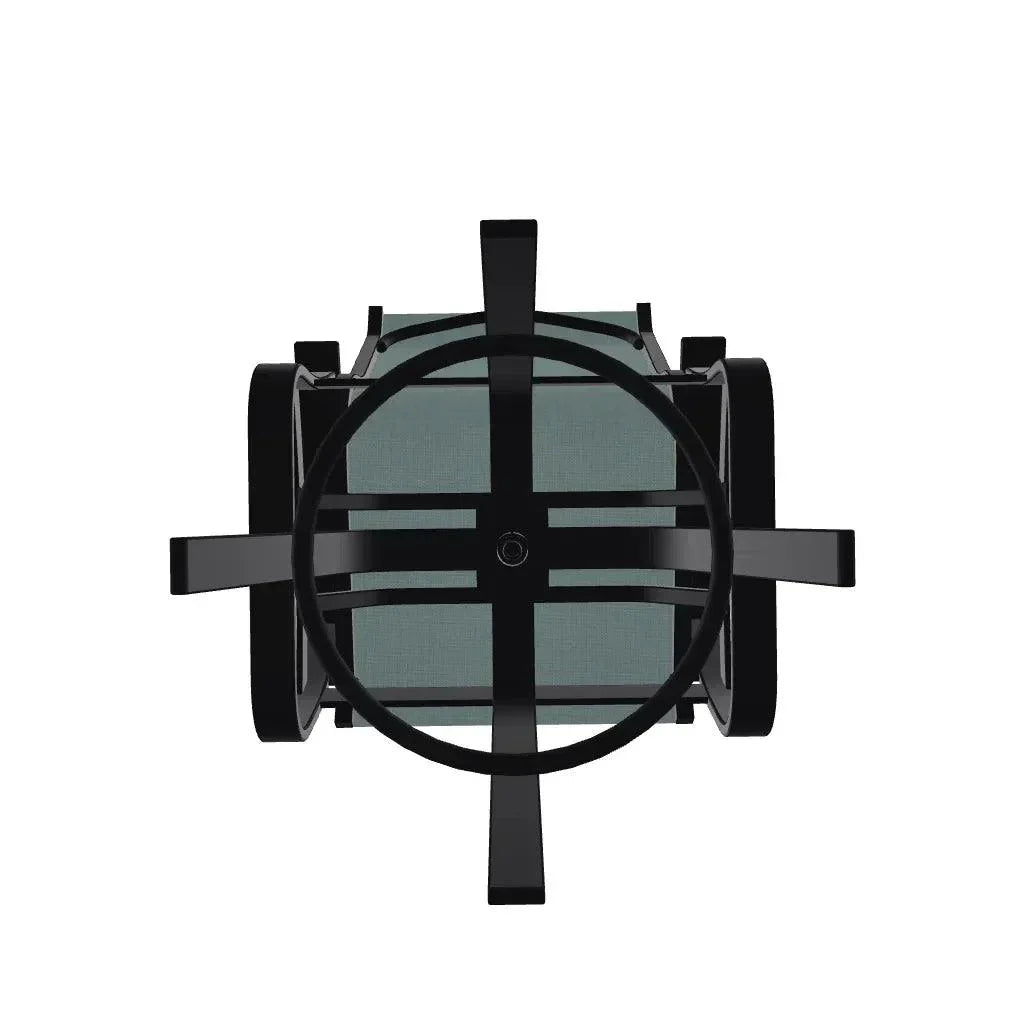 Belle Isle Hidden Motion Polymer Armed Chat Chair - LOOMLAN - Telescope - Outdoor Accent Chairs