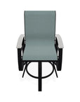 Belle Isle Hidden Motion Polymer Armed Chat Chair - LOOMLAN - Telescope - Outdoor Accent Chairs
