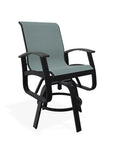 Belle Isle Hidden Motion Polymer Armed Chat Chair - LOOMLAN - Telescope - Outdoor Accent Chairs