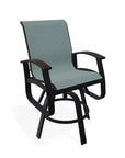Belle Isle Hidden Motion Polymer Armed Chat Chair - LOOMLAN - Telescope - Outdoor Accent Chairs