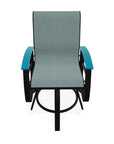 Belle Isle Hidden Motion Polymer Armed Chat Chair - LOOMLAN - Telescope - Outdoor Accent Chairs