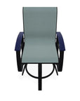 Belle Isle Hidden Motion Polymer Armed Chat Chair - LOOMLAN - Telescope - Outdoor Accent Chairs