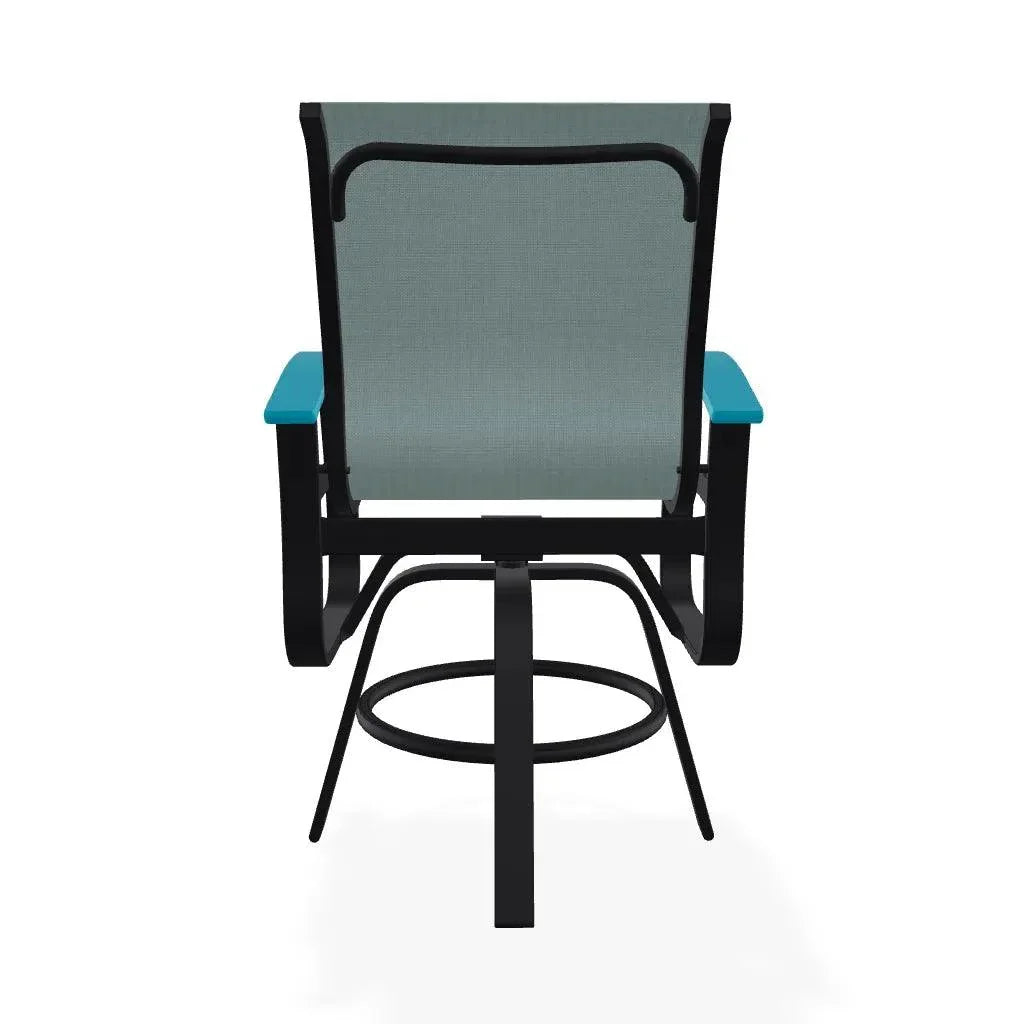 Belle Isle Hidden Motion Polymer Armed Chat Chair - LOOMLAN - Telescope - Outdoor Accent Chairs