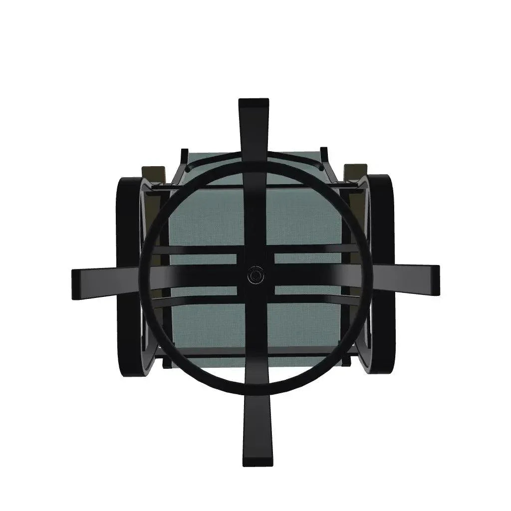 Belle Isle Hidden Motion Polymer Armed Chat Chair - LOOMLAN - Telescope - Outdoor Accent Chairs