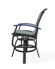 Belle Isle Hidden Motion Polymer Armed Chat Chair - LOOMLAN - Telescope - Outdoor Accent Chairs