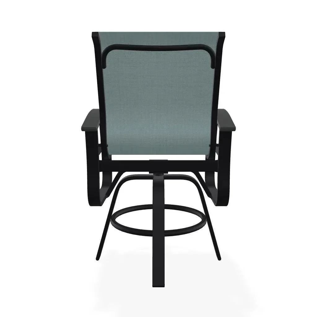 Belle Isle Hidden Motion Polymer Armed Chat Chair - LOOMLAN - Telescope - Outdoor Accent Chairs
