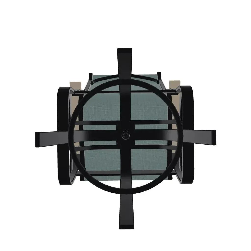 Belle Isle Hidden Motion Polymer Armed Chat Chair - LOOMLAN - Telescope - Outdoor Accent Chairs