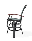 Belle Isle Hidden Motion Polymer Armed Chat Chair - LOOMLAN - Telescope - Outdoor Accent Chairs