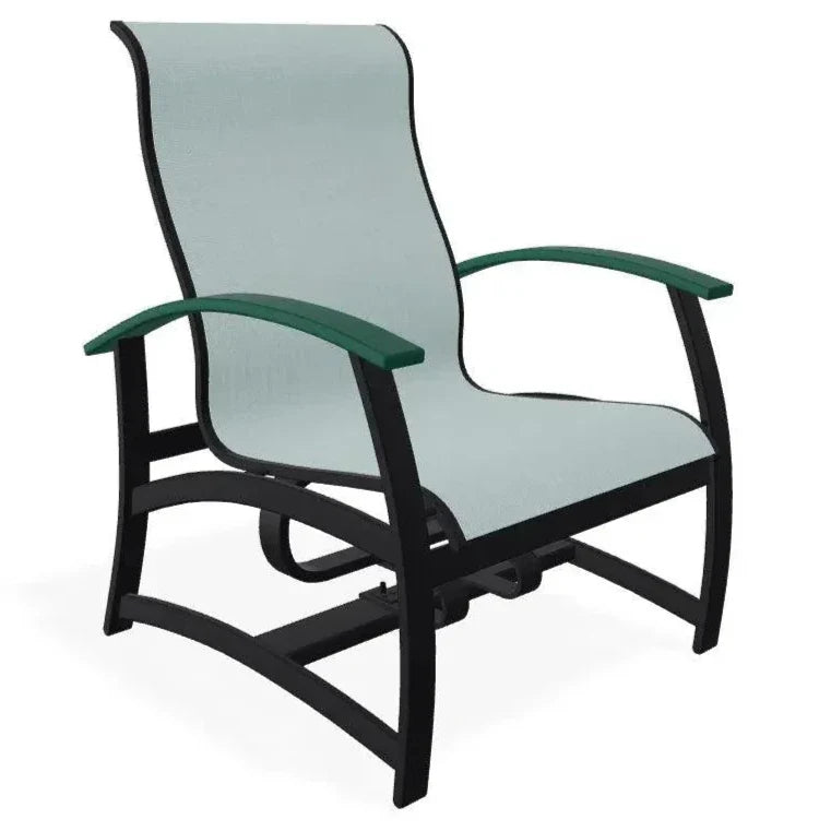 Belle Isle Multi - Position Polymer Armed Dining Chair - LOOMLAN - Telescope - Outdoor Dining Chairs