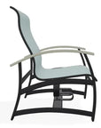 Belle Isle Multi - Position Polymer Armed Dining Chair - LOOMLAN - Telescope - Outdoor Dining Chairs