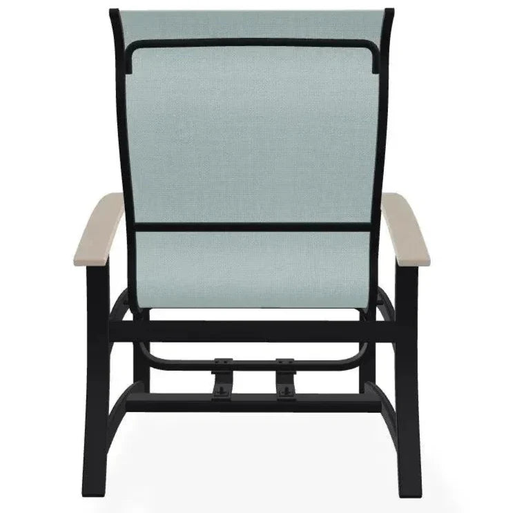 Belle Isle Multi - Position Polymer Armed Dining Chair - LOOMLAN - Telescope - Outdoor Dining Chairs