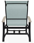 Belle Isle Multi - Position Polymer Armed Dining Chair - LOOMLAN - Telescope - Outdoor Dining Chairs