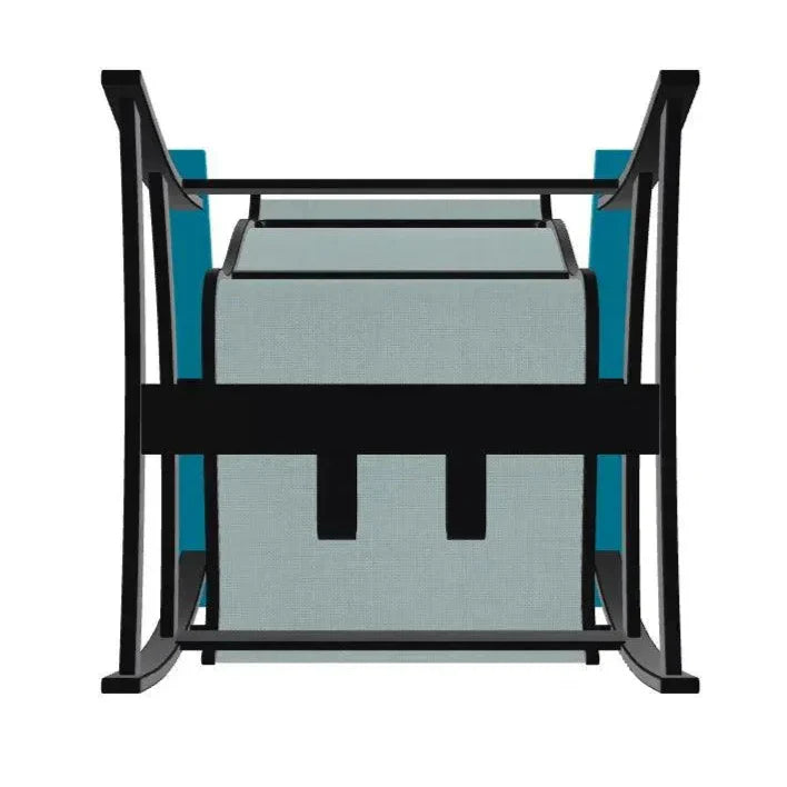 Belle Isle Multi - Position Polymer Armed Dining Chair - LOOMLAN - Telescope - Outdoor Dining Chairs