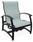 Belle Isle Multi - Position Polymer Armed Dining Chair - LOOMLAN - Telescope - Outdoor Dining Chairs