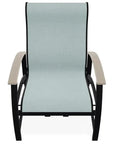 Belle Isle Multi - Position Polymer Armed Dining Chair - LOOMLAN - Telescope - Outdoor Dining Chairs