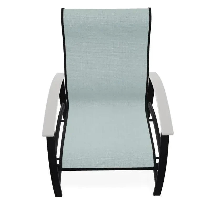 Belle Isle Multi - Position Polymer Armed Dining Chair - LOOMLAN - Telescope - Outdoor Dining Chairs