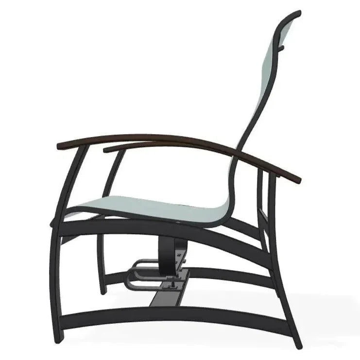 Belle Isle Multi - Position Polymer Armed Dining Chair - LOOMLAN - Telescope - Outdoor Dining Chairs