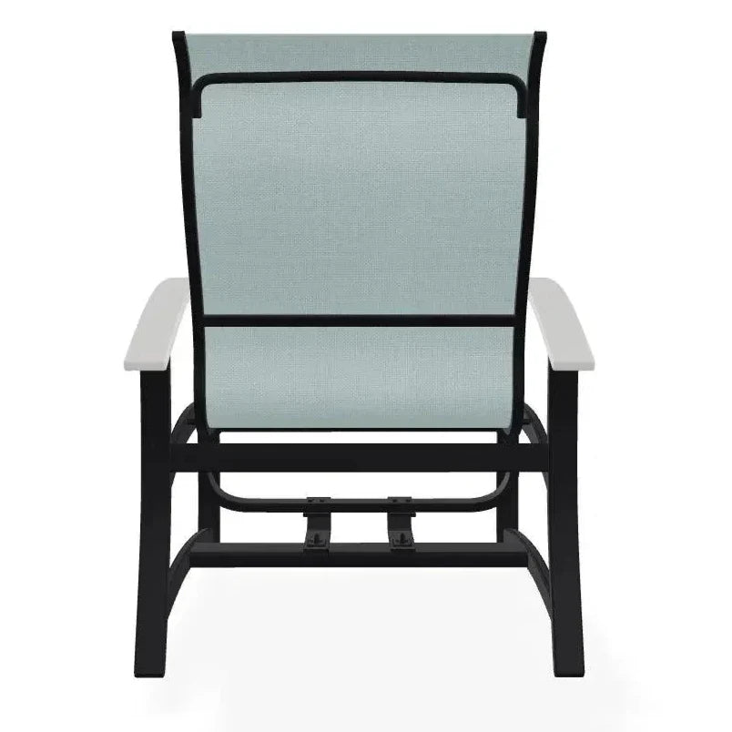Belle Isle Multi - Position Polymer Armed Dining Chair - LOOMLAN - Telescope - Outdoor Dining Chairs