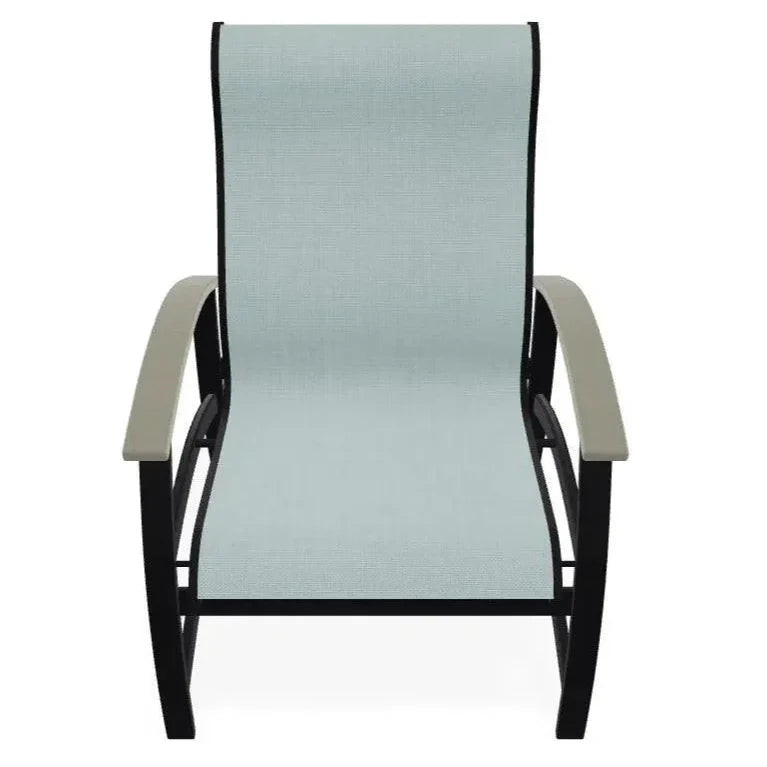 Belle Isle Multi - Position Polymer Armed Dining Chair - LOOMLAN - Telescope - Outdoor Dining Chairs