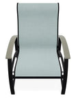 Belle Isle Multi - Position Polymer Armed Dining Chair - LOOMLAN - Telescope - Outdoor Dining Chairs
