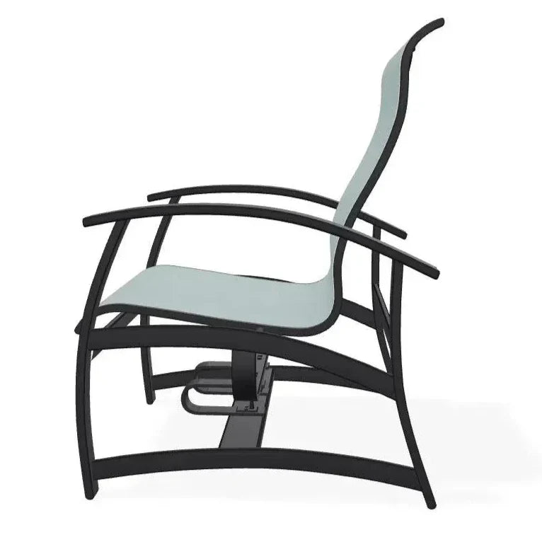 Belle Isle Multi - Position Polymer Armed Dining Chair - LOOMLAN - Telescope - Outdoor Dining Chairs