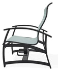 Belle Isle Multi - Position Polymer Armed Dining Chair - LOOMLAN - Telescope - Outdoor Dining Chairs