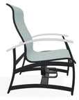 Belle Isle Multi - Position Polymer Armed Dining Chair - LOOMLAN - Telescope - Outdoor Dining Chairs
