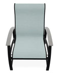 Belle Isle Multi - Position Polymer Armed Dining Chair - LOOMLAN - Telescope - Outdoor Dining Chairs