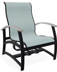 Belle Isle Multi - Position Polymer Armed Dining Chair - LOOMLAN - Telescope - Outdoor Dining Chairs