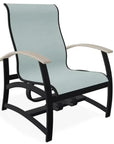 Belle Isle Multi - Position Polymer Armed Dining Chair - LOOMLAN - Telescope - Outdoor Dining Chairs