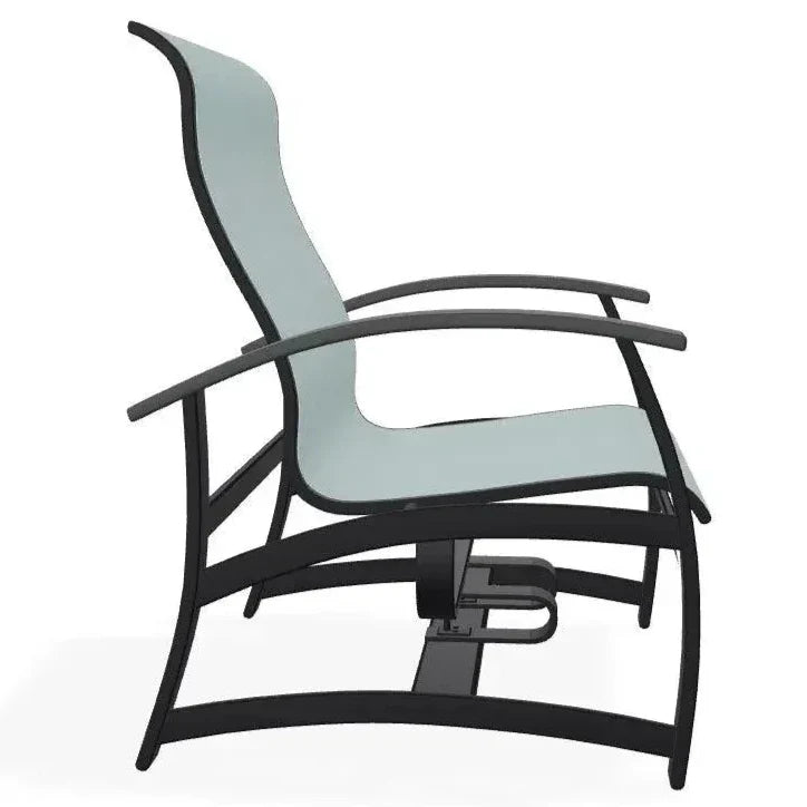 Belle Isle Multi - Position Polymer Armed Dining Chair - LOOMLAN - Telescope - Outdoor Dining Chairs