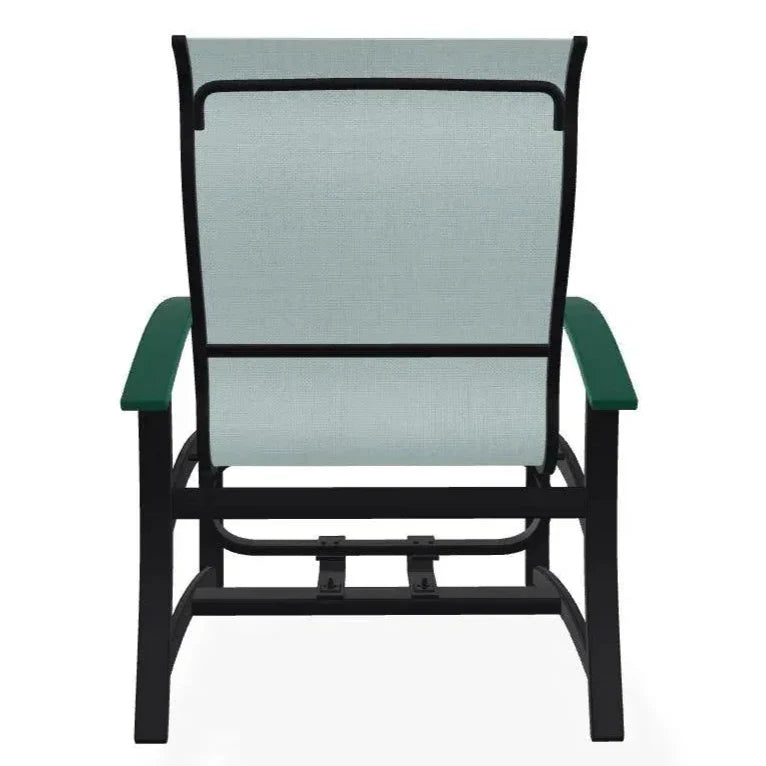 Belle Isle Multi - Position Polymer Armed Dining Chair - LOOMLAN - Telescope - Outdoor Dining Chairs