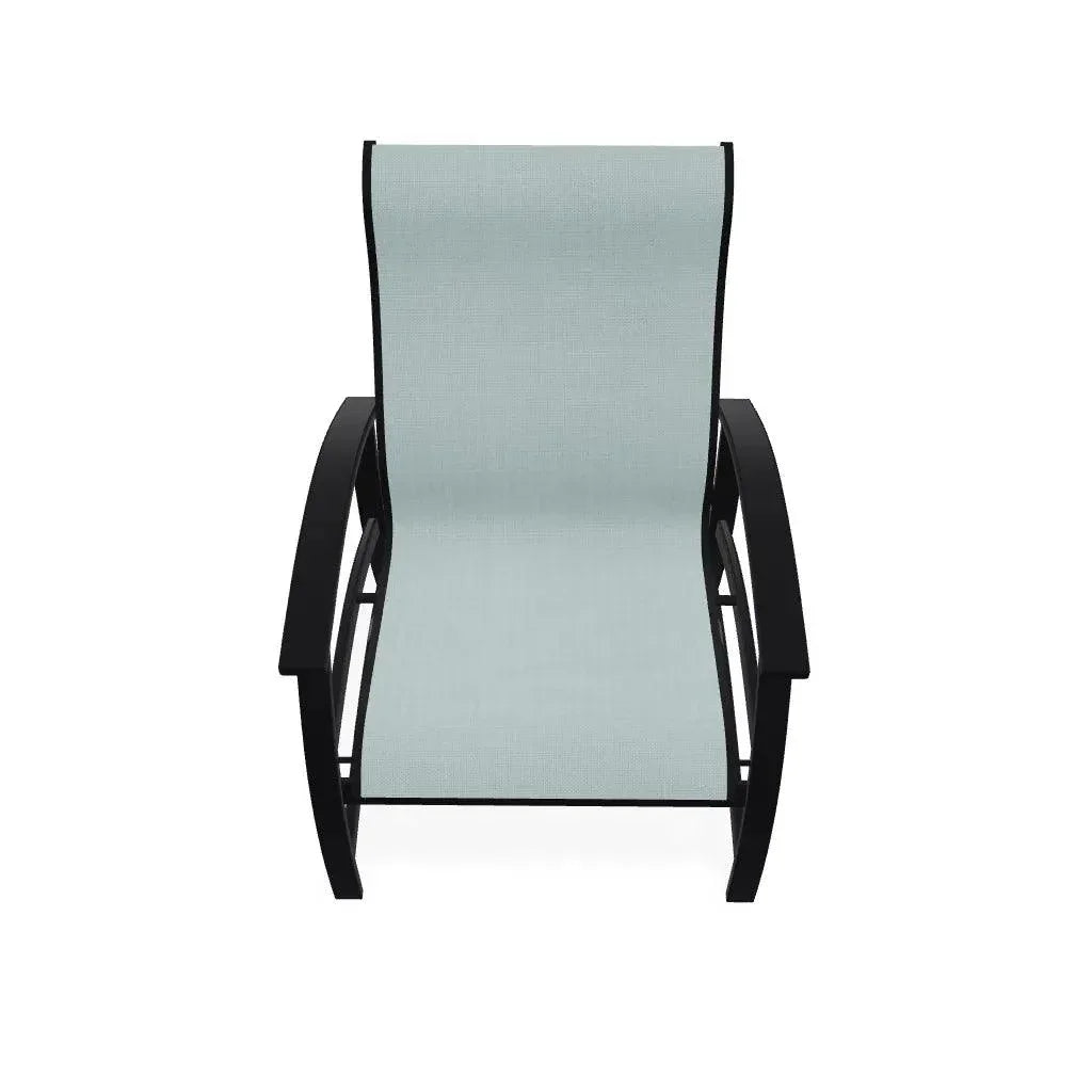 Belle Isle Multi - Position Polymer Armed Dining Chair - LOOMLAN - Telescope - Outdoor Dining Chairs