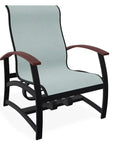 Belle Isle Multi - Position Polymer Armed Dining Chair - LOOMLAN - Telescope - Outdoor Dining Chairs